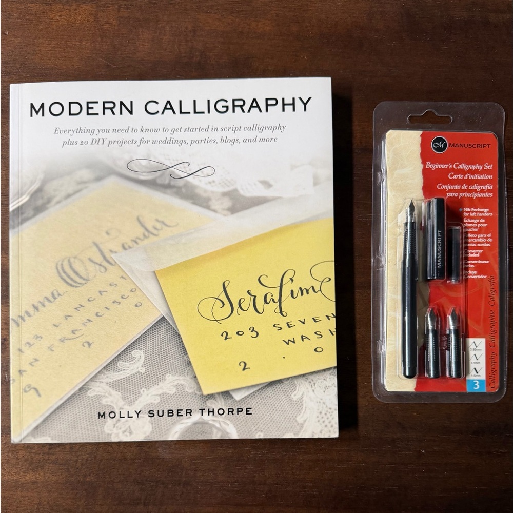Modern Calligraphy Book and Beginner’s Calligraphy Pen Set